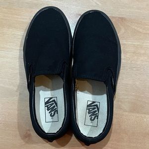 Vans Black Slip on Shoes